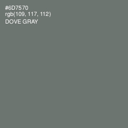 #6D7570 - Dove Gray Color Image